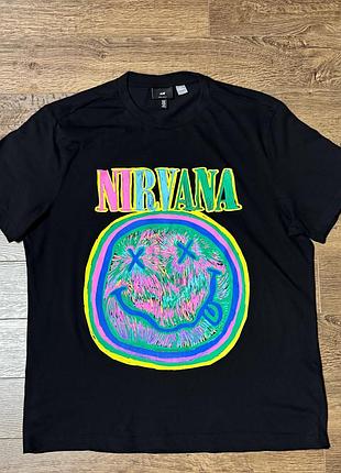 Футболка с рок символикой,группа nirvana.