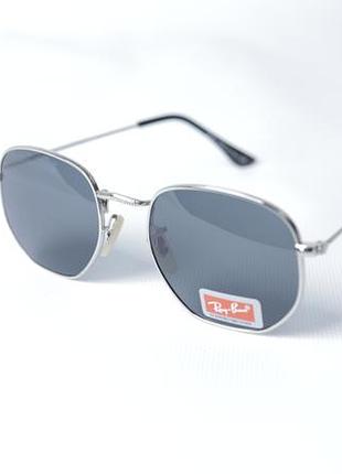 Сонцезахисні окуляри ray ban 3548 hexagonal чорний у сріблі