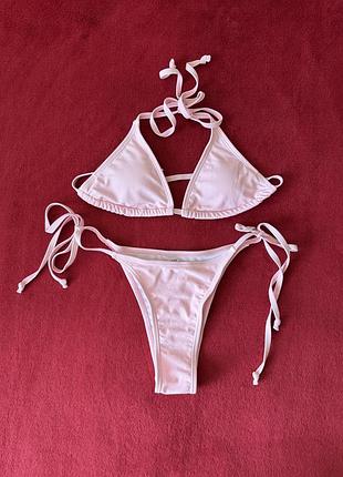 Розовый купальник shein
