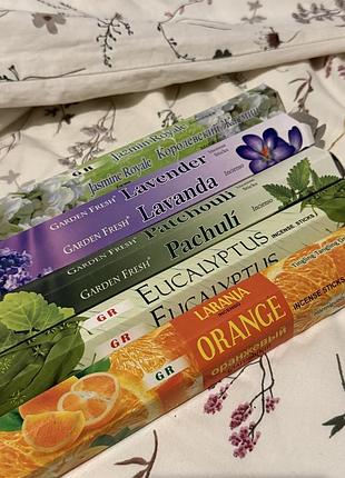 Благовонії(ароматичні палички) garden fresh, набір 5 упаковок