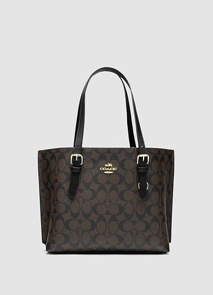 Сумка coach mollie tote bag 25 in signature canvas brown