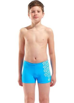 Плавки шорти для хлопчиків arena kikko v swim short graphic блакитний, білий дитячий 164 см (006720- 006720-801