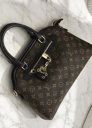 Жіноча сумка louis vuitton monogram з замочком та ланцюжком попереду, 34×23 см