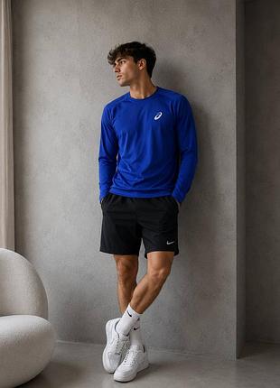 Спортивний лонгслів asics синього кольору