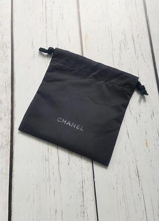 Мини пледик chanel, маленький черный пыльник chanel, черный мешочек chanel, мешочек для косметики / аксессуаров / парфюмов шаннель