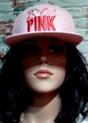 Нова класна кепка-бейсболка рожева з прямим козирком pink від miiniso