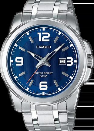Годинник чоловічий casio timeless collection mtp-1314d-2a синій циферблат