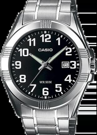 Мужские часы casio timeless collection mtp-1308d-1b чёрный циферблат