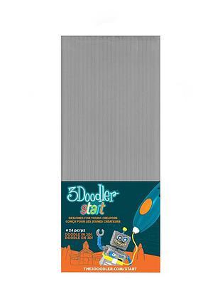 Еко-пластик для 3d-ручки 3doodler start сірий (24 шт.)