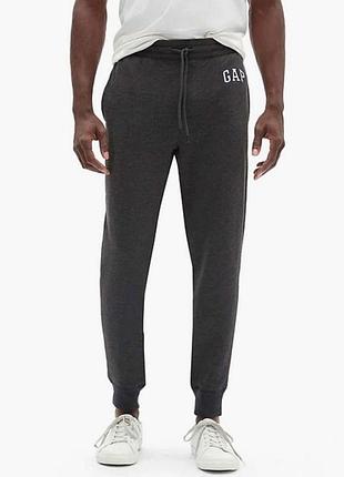 Штани gap logo fleece pants charcoal gray 221236011