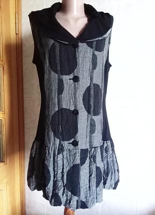 Inсo - германия y2k bohemian chic невероятная туника жатка. вискоза + эластан. р. 38