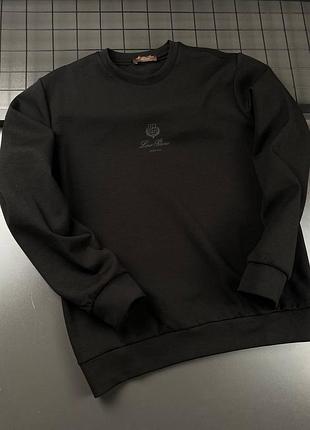 Чоловічий світшот loro piana в чорному кольорі