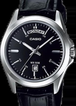 Годинник чоловічий casio timeless collection mtp-1370l-1a чорний циферблат