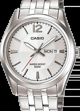 Мужские часы casio timeless collection mtp-1335d-7a серебристый циферблат