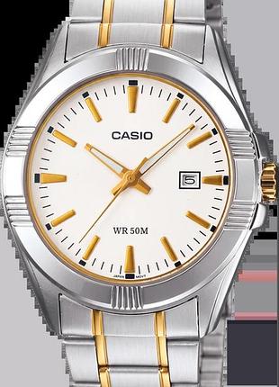 Мужские часы casio timeless collection mtp-1308sg-7a белый циферблат