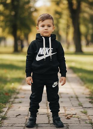 Дитячий спортивний костюм nike чорний двонитка, розмір 86-92