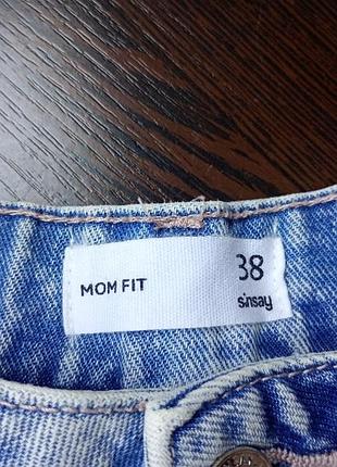 Джинсы мом sinsay в идеальном состоянии / стильные mom fit джинсы варенки 38 m