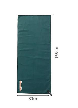Полотенце быстросохнущее naturehike cnk2300ss010, 156*80, темно-зеленое