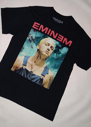 Чорна футболка офіційний мерч eminem/ емінем принт bloody