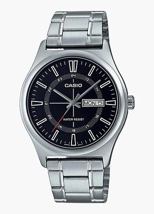 Casio mtp-v006d-1c — чоловічий кварцовий годинник, сталевий браслет, wr 30 м
