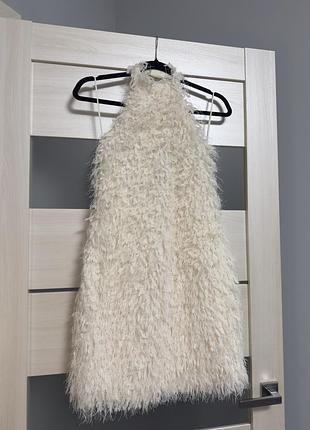 Коротка сукня з бахромою zara