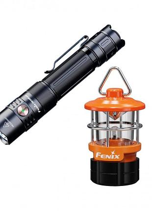 Ліхтар тактичний ручний fenix pd35r ace led 2000 лм + наключний ліхтар cl01 (помаранчевий) | лімітована серія