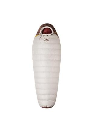 Спальник с натуральным пухом naturehike snowbird cnk2550ws014, p-р l, коричневый 400 г