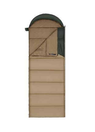 Спальник з капюшоном naturehike sunny day pl02 u450 cnk2550ws028, (3,9°c), правий, коричнево-зелений