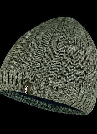 Водонепроникна шапка dexshell heathered rib knit beanie, onesize (56-58 см), хакі