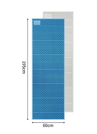 Коврик туристический складной одноместный ixpe naturehike cnk2450ws044 с алюминиевой пленкой, 195x60x1.8 см, синий
