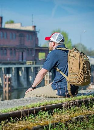 Рюкзак edc 21л helikon-tex backpack - nylon polyester blend - melange grey 2
