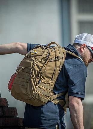 Рюкзак edc 21л helikon-tex backpack - nylon polyester blend - melange grey 3