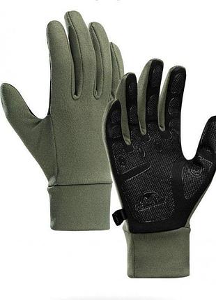 Перчатки трикотажные с улучшенным хватом naturehike nh20fs032, размер xl, оливковый