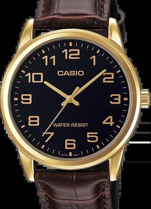Годинник чоловічий casio timeless collection mtp-v001gl-1b чорний циферблат