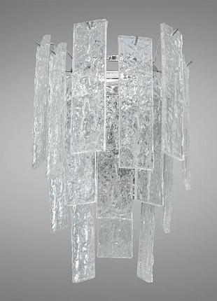 Класична новинка, бра з кришталю на 2 лампи, колір хром