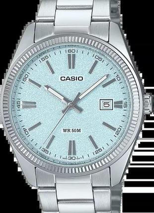 Годинник чоловічий casio timeless collection mtp-1302da-2a2 блакитний (бірюзовий) циферблат
