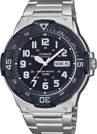 Мужские часы casio timeless collection mrw-200hd-1b водозащита 100 м чёрный циферблат