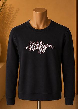 Tommy hilfiger embroidered script logo sweatshirt