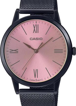 Мужские часы casio timeless collection mtp-e600mb-4b стальной корпус розовый циферблат