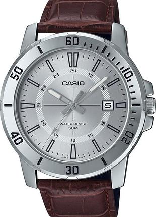 Мужские часы casio timeless collection mtp-vd01l-7c серебристый циферблат