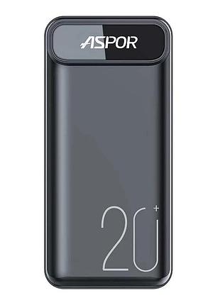Портативний зарядний пристрій (повербанк) aspor a396 pd 20000 mah- чорний