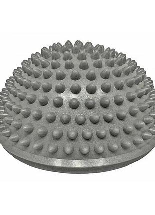 Полусфера массажная киндербол ef-3001-gy 16 см, мягкая, серая
