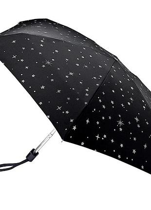 Парасолька жіноча fulton l501-041086 tiny-2 glitter stars black (блиск зірок)
