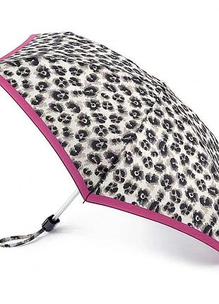 Міні парасолька жіноча fulton l501-039359 tiny-2 leopard border (леопардова смуга)