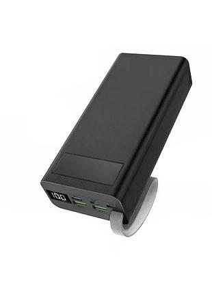 Портативний зарядний пристрій (повербанк) aspor a306 fast charge 30000 mah- чорний