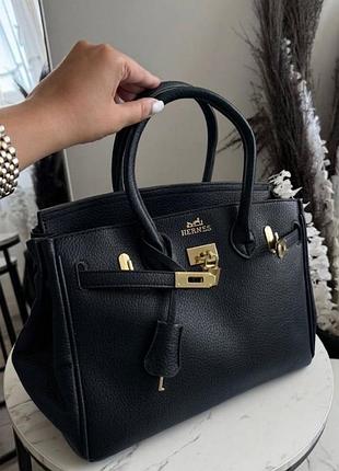 Черная сумка hermes birkin 30 см, сумка гермес, сумка ерме, офисна сумка, сумка на роботу