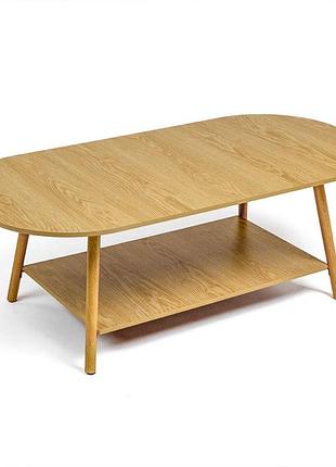 Столик кавовий овальний 106х57х8см wood brown sw-00003363