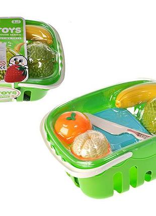 Набор продуктов 633-55 на липучках, в корзине р.24,5x16,3x11см yg toys