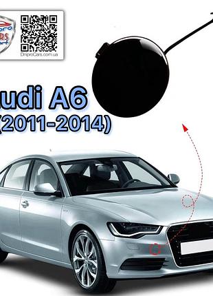 Заглушка переднього бампера audi a6 c7 (2011-2014) нова під буксирувальний гак 4g0807241agru