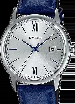 Годинник чоловічий casio timeless collection mtp-v002l-2b3 сріблястий циферблат